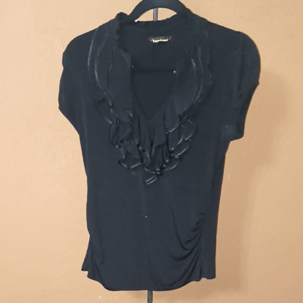 Papermoon Black Ruffled Blouse